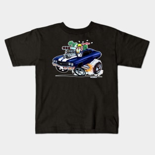 MONSTER MUSCLE 1970 Chevelle Blue Kids T-Shirt